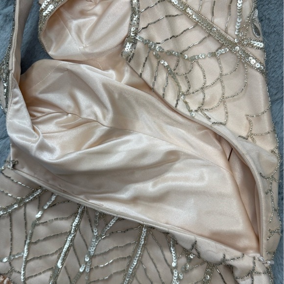 Sue Wong Nocturne Beaded Fringe Dress 2 Art Deco Gatsby Flapper 1920s - Picture 5 of 16